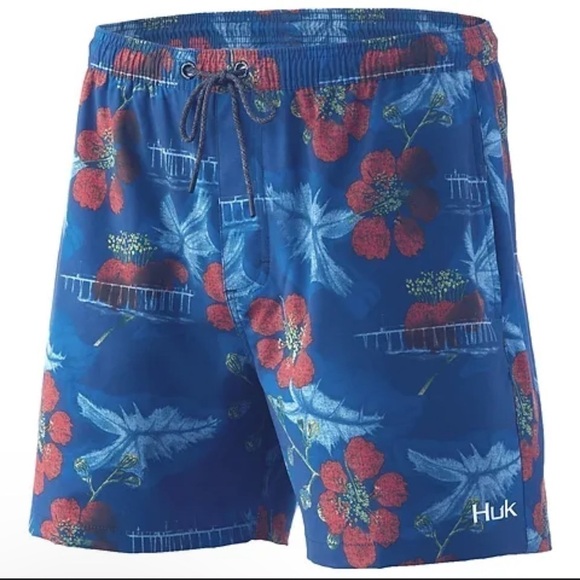 Huk Other - Huk Men’s Pier Volley Swim Trunks Size XXL
